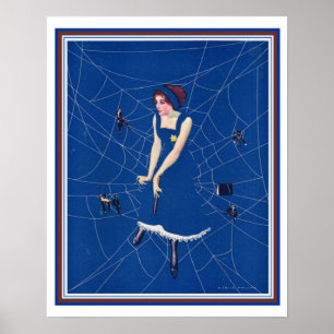 Poster Coles Phillips Deco Spider Web Life Cover 16 x 20