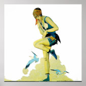 Poster Coles Phillips "Fadeaway Girl" "A Quick Dip" (Devant)