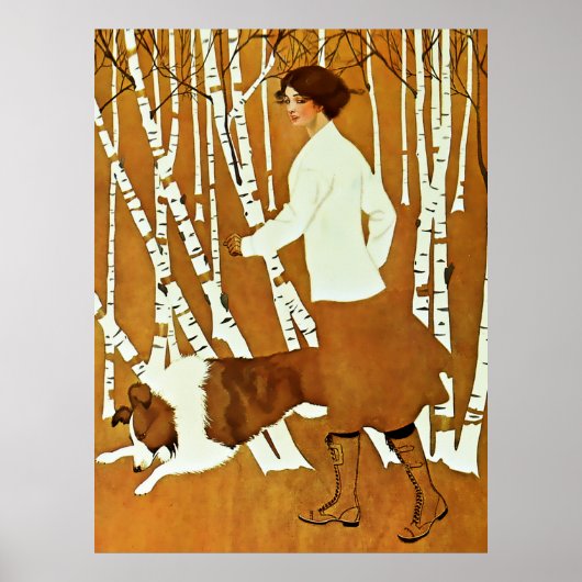Poster Coles Phillips ‘Fadeaway Girl’ Autumn Walk Cover (Devant)