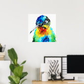 Poster Colibri Arc-en-ciel (Bureau à domicile)