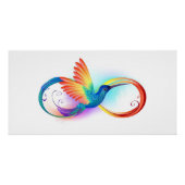 Poster Colibri arc-en-ciel avec symbole Infinity (Devant)