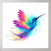 Poster Colibri arc-en-ciel exotique (Devant)
