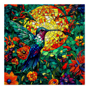 Poster Colibri au soleil
