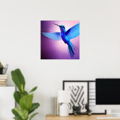 Poster Colibri bleu (Bureau à domicile)