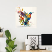 Poster Colibri coloré (Bureau à domicile)