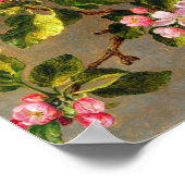 Poster Colibri et fleurs de Martin Johnson Heade (Coin)