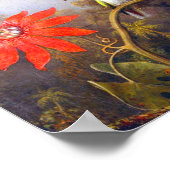 Poster Colibri et Passiflora par Martin Johnson Heade (Coin)