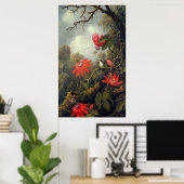 Poster Colibri et passiflores (Bureau à domicile)