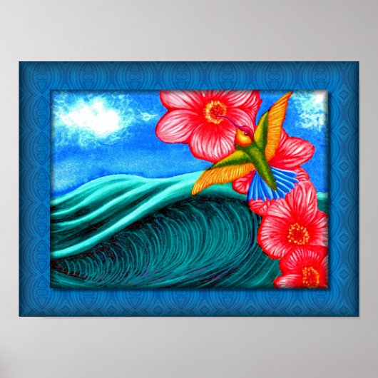 Poster Colibri Océan (Devant)