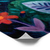 Poster Colibri œuvre d'art colorée (Coin)
