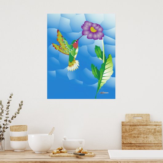 Poster Colibri : Stylisé (Cuisine)