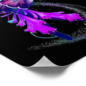 Poster Colibri tenant un surdosage du ruban pourpre (Coin)