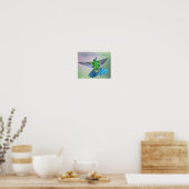 Poster Colibri vert et bleu inspirant (Cuisine)
