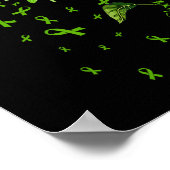 Poster Colibri Vert Ruban Sensibilisation à la santé ment (Coin)