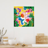Poster Colibris et cactus en fleurs (Cuisine)