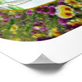 Poster Colibris et fleurs #2 (Coin)