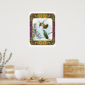 Poster Colibris et fleurs #2 (Cuisine)