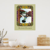 Poster Colibris et Fleurs #3 (Cuisine)