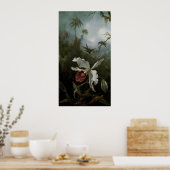 Poster Colibris et orchidée blanche par Martin J. Heade (Cuisine)