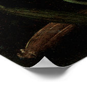 Poster Colibris et orchidée blanche par Martin J. Heade (Coin)