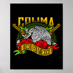 Poster Colima Mexique Souvenir Mois du patrimoine hispani