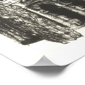 Poster Colisée - Art d'hachure croisée Imprimer (Coin)