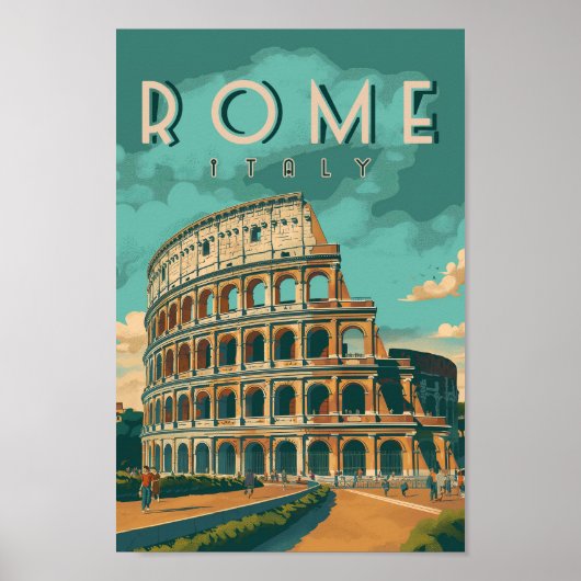 Poster Colisée vintage de Rome (Devant)