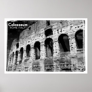 Poster Colisée vintage rome italie