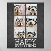 Poster Collage 6 photos sur Chalkboard Happy Everything (Devant)