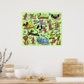 Poster Collage à thème de chien (Cuisine)