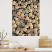 Poster Collage abstrait d'ampoules blanc gris noir (Cuisine)