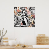 Poster Collage Abstrait des années 60 (Cuisine)