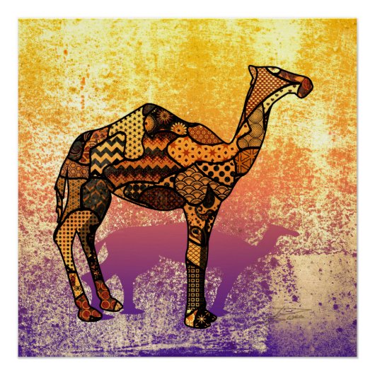 Poster Collage Abstrait Ozzy the Camel ID102 (Devant)