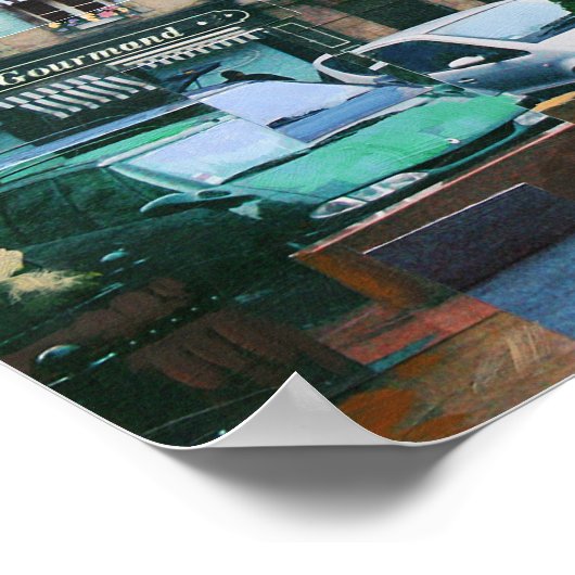 Poster Collage : "Beaune, France" (Coin)