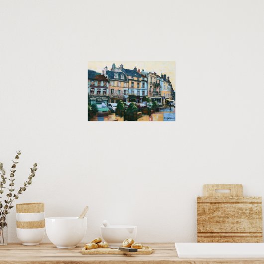 Poster Collage : "Beaune, France" (Cuisine)