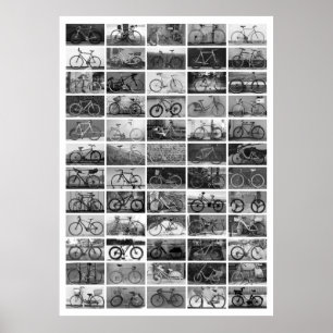 Poster Collage BICYCLES - Noir & Blanc