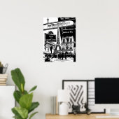 Poster Collage cool de photos de Paris (Bureau à domicile)