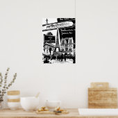 Poster Collage cool de photos de Paris (Cuisine)