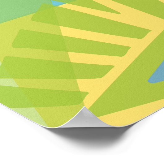 Poster Collage couleur Abstrait avec Teacups (Coin)