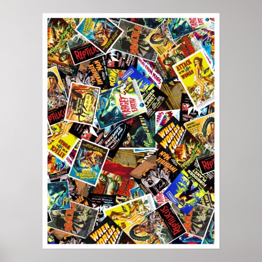 Poster Collage d'affiches de films de science-fiction et (Devant)