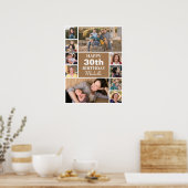 Poster Collage d'anniversaire photo personnalisée (Cuisine)