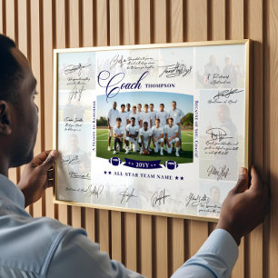Poster Collage d'appréciation de l'entraîneur Signature d