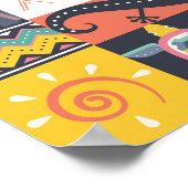 Poster Collage d'art symbolique africain (Coin)