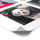 Poster Collage de 24 Modèles photo avec texte personnalis (Coin)