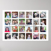 Poster Collage de 24 Modèles photo avec texte personnalis (Devant)