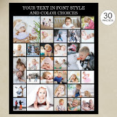 Poster Collage de 30 photos simple avec couleur et texte