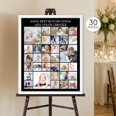 Poster Collage de 30 photos simple avec couleur et texte