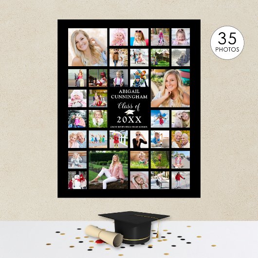 Poster Collage de 35 photos pour la remise des diplômes A