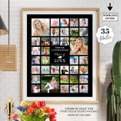 Poster Collage de 35 photos pour la remise des diplômes A