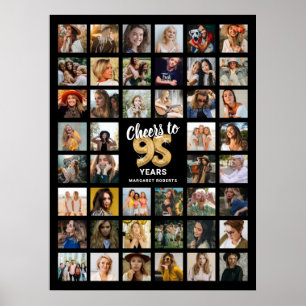 Poster Collage de 44 photos pour le 95e anniversaire